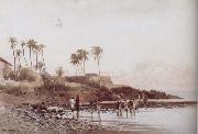 John varley jnr Old Portuguese Fort near Bombay oil painting picture wholesale